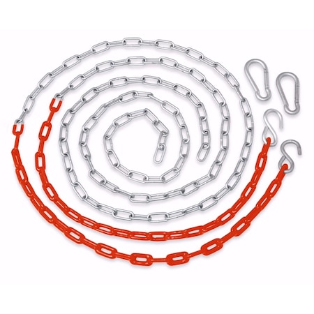 Vinyl Coated Chain - Orange - Set Of 2